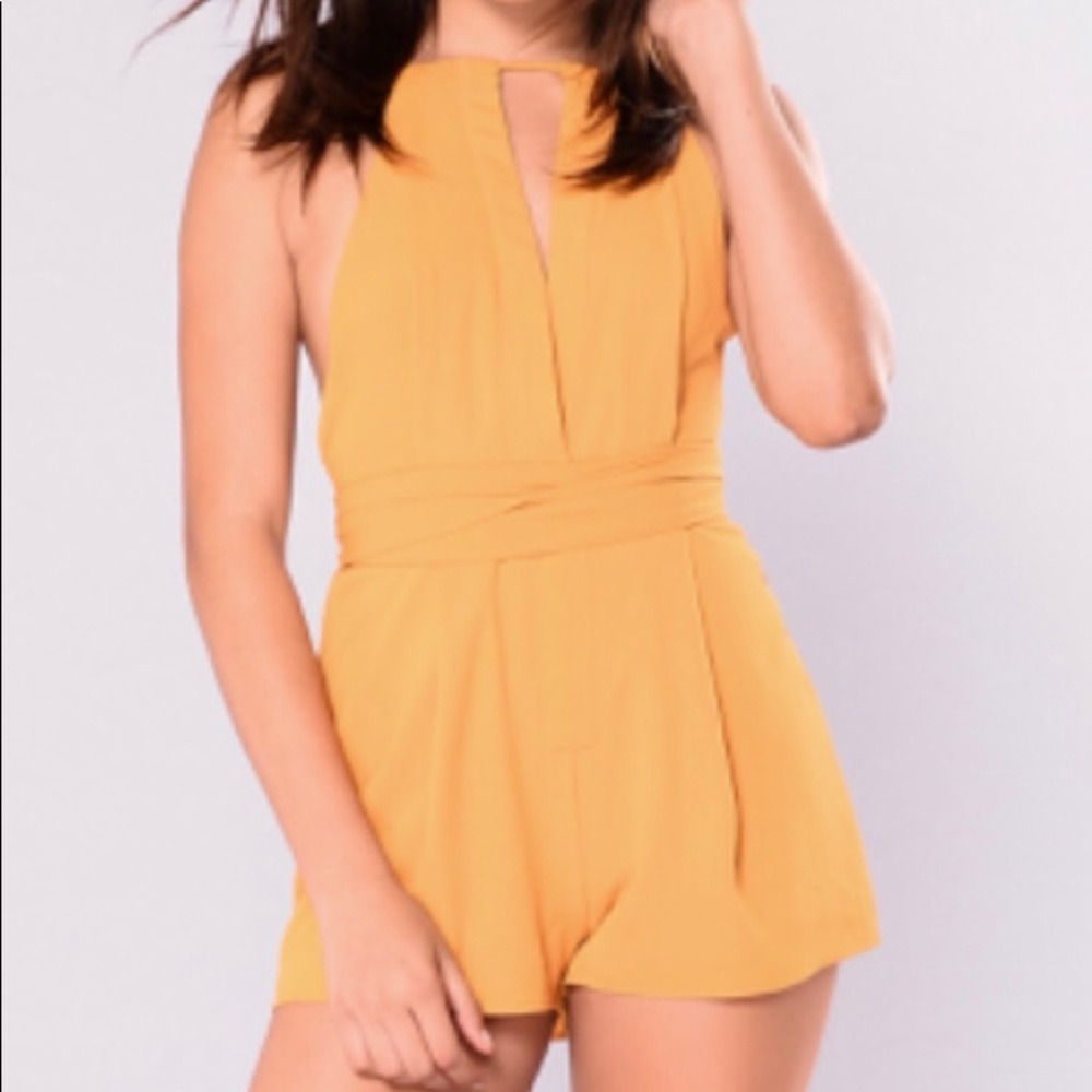 Yellow Tie Romper